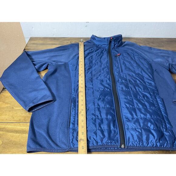 Orvis Jacket Mens 2XL Blue Full Zip Quilted Mixed Media - Picture 6 of 12